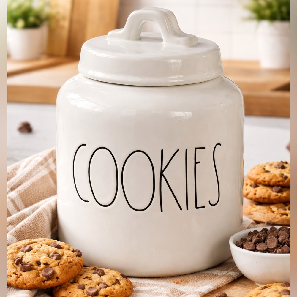 Rae Dunn HTF! Cookies Canister  Keeps treats fresh Ideal for kitchen display